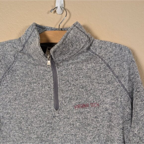 Virgina Tech Champion Quarter Zip Pullover Sweatshirt Unisex L College Hokies - Picture 3 of 7
